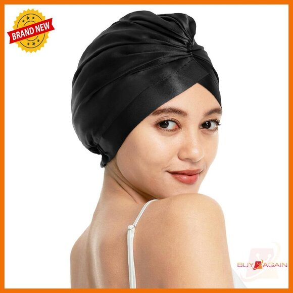 100% Mulberry Silk Sleep Cap for Curly Long Hair Protection main image 6